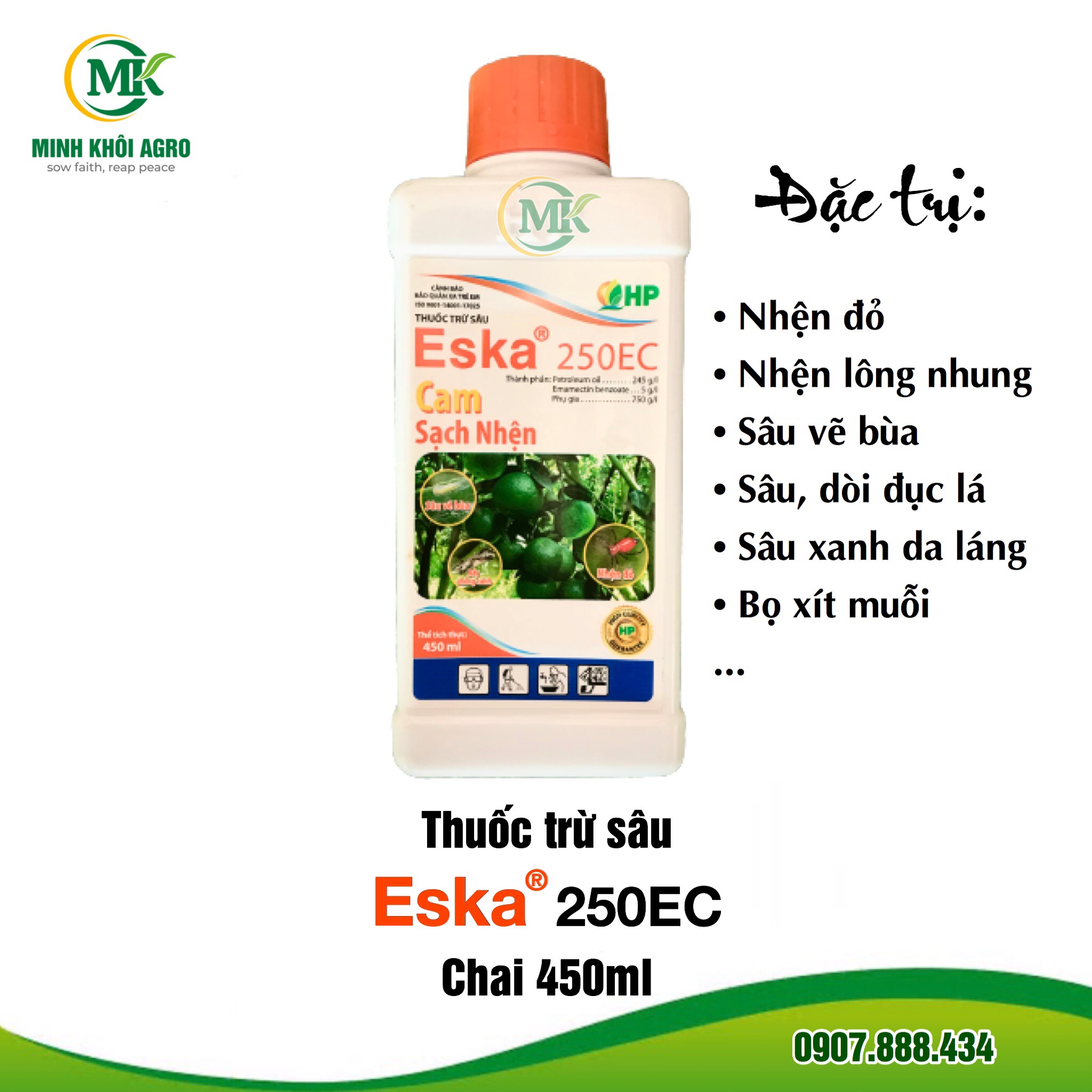 Thuốc trừ sâu nhện Eska 250EC - Chai 450ml